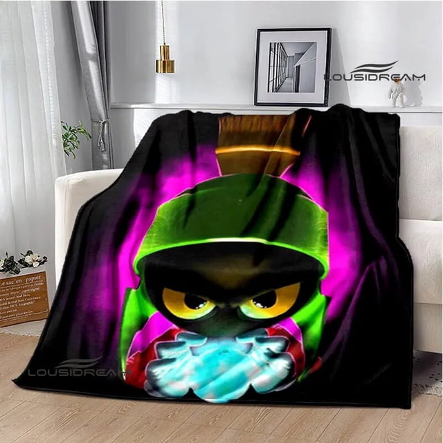 Manta cálida con estampado de dibujos animados para niños, tela de franela, suave y cómoda, para viaje en casa, regalo de cumpleaños