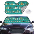 thumbnail image 2 of Fotbe Cartoon Dogs Car Windshield Sunshade | Sun Visor Protector Front Window Shade, Keeps Out UV Rays, Keeps Your Vehicle Cool-Small, 2 of 7