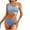 Blue, variant on Elainilye Fashion Swim Suits for Women 2024 Ladies Sexy Containing Chest Pad Solidt Bikini Set Two Piece Swimsuit,Green