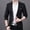 Black, variant on Men Slim Fit Formal One Button Suit Business Blazer Coat Jacket Tops Black