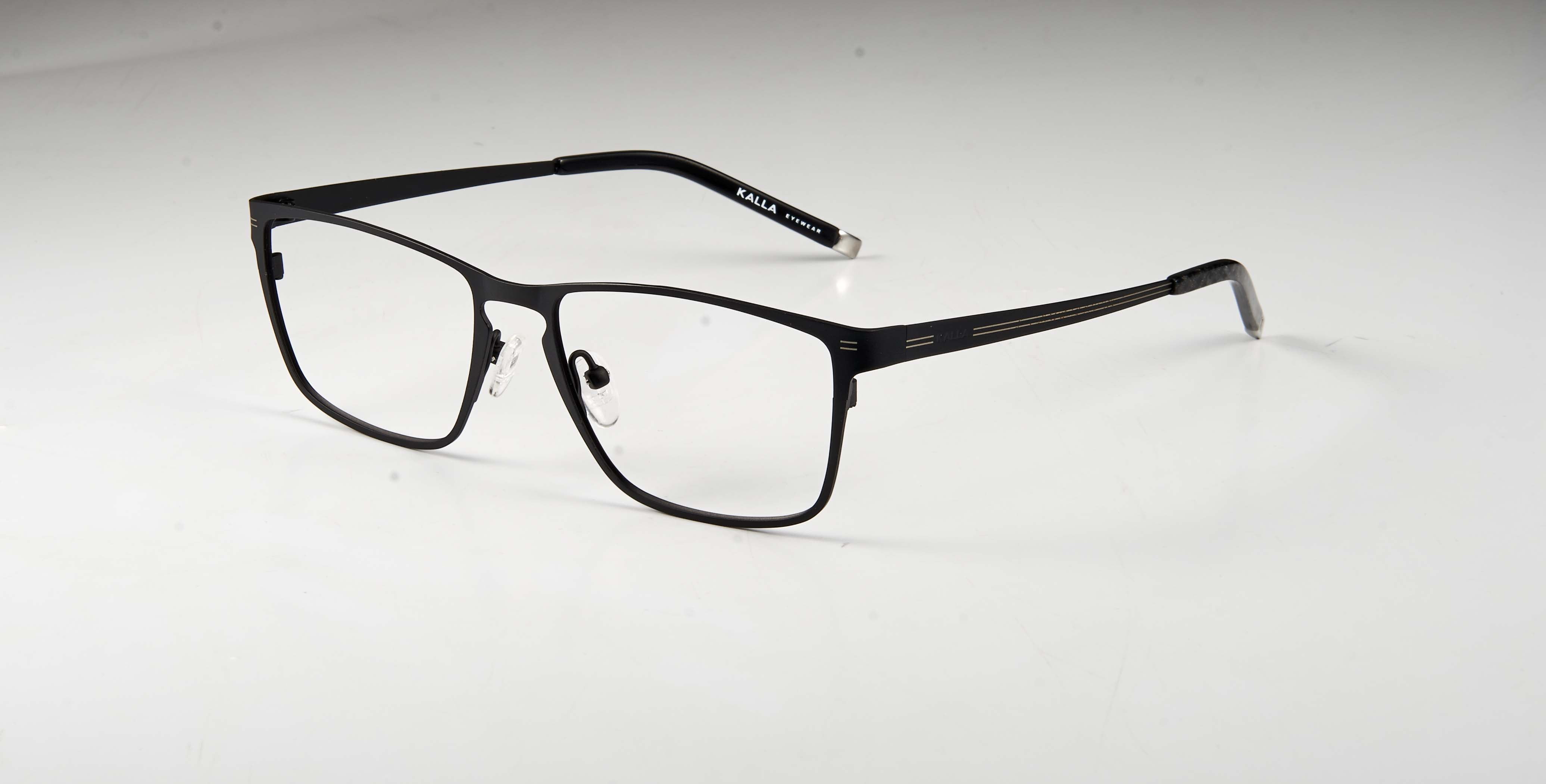 KALLA, KL8015C1, Eyeglasses Black Rectangle Unisex Optical Lightweight Glasses Frame for Prescription Lens