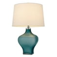 thumbnail image 2 of HomeRoots 524788 26 in. Glass Table Lamp with White Empire Shade, Aqua, 2 of 3