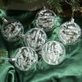 thumbnail image 5 of AuroraX Contemporary Christmas Decoration Set Plastic White Hanging Clear Baubles Balls Ornaments Neutral 2.4" 6 pcs for Xmas,Christma Tree Decor, 5 of 6