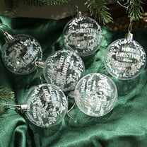 6Pcs Clear Christmas Ball Ornaments, Transparent Plastic Fillable Baubles for DIY Crafts, Christmas Tree Decorations, Party Hanging Décor, Decorations and Gift Wrapping