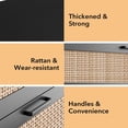 thumbnail image 4 of Studyset 4 Drawer Dresser for Bedroom, Rattan Chest of Dressers, Modern Wood Tall Dresser with Power Outlets, Drawer Organizer Unit with Metal Handle for Living Room Closet Hallway Entryway, 4 of 7