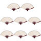 thumbnail image 1 of Abanico Plegable 10 Pulgadas Tela Pintura Artesanal Del para Bodas (Beige), 1 of 4