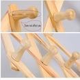 thumbnail image 4 of Expandable Wood Wall Rack Folding Hanger 10 Pegs Wooden Hook Wall Mounted Expanding Storage Rack, Wall-mounted Coat Rack Retractable Drying Rack, 4 of 4