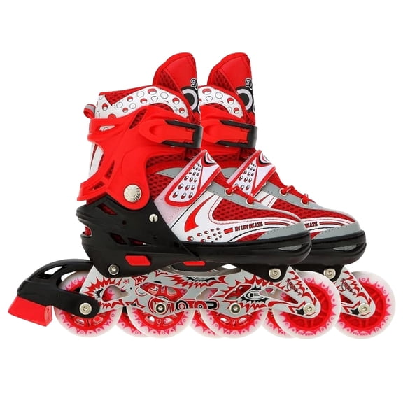 Veera 733 Adjustable Large Inline Skates, 70mm Wheels | Reinforced Aluminium Alloy Frame, Abec-7 Bearings, Durable Pvc Wheels | 1 Pair Of Inline Skates Shoes