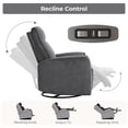 thumbnail image 2 of Bonzy Home Electric Recliner Chair Set of 2, 270° Swivel Power Reclining Sofa Chair with USB Ports, Adjustable Position Lounge Chair for Living Room Bedroom, Gray, 2 of 9