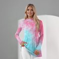 thumbnail image 6 of Long Sleeve Shirts For Women T-Shirts Crew Neck Daily Casual Tie Dye Shirt Basic Tee Loose Fit Lightweight Blouses Funny Tshirts Tops Hot Pink 3XL, 6 of 6