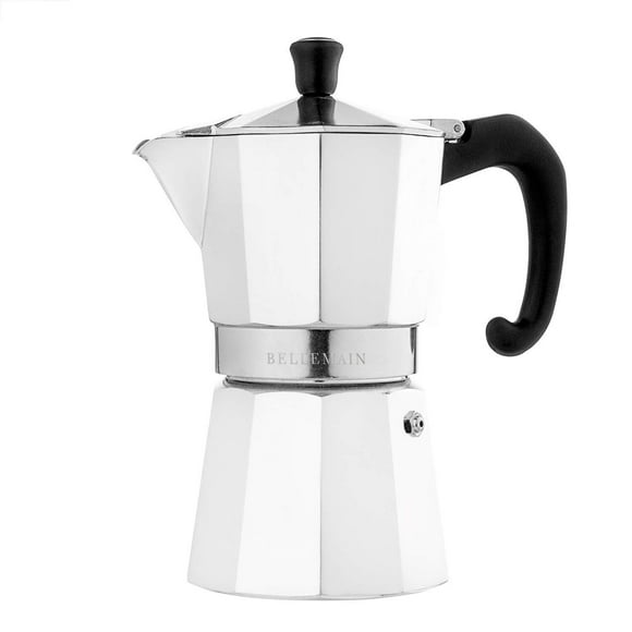 Cafetera Express Bellemain para Estufa de Aluminio Blanca para 6 Tazas