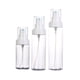 thumbnail image 1 of 3 botellas de plástico transparente con pulverizador, vacías, para plantas, rellenables, con atomizador, dispensador de viaje y tapa antipolvo (80 ml, 120 ml, 150 ml, 1 de cada tamaño)., 1 of 7