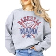 thumbnail image 4 of Baseball Mama Sweatshirt for Women  Vintage Game Day Baseball Mom Pullover Gray Sweatshirt Adult Large, 4 of 7