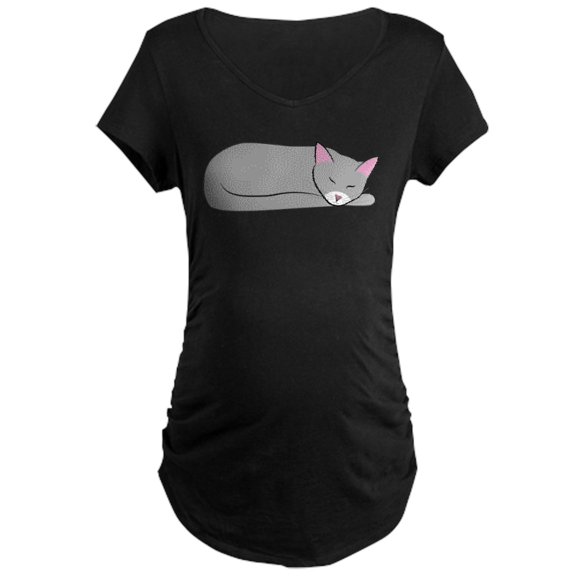 CafePress - Sleeping Cat Maternity Dark T Shirt - Maternity Dark T-Shirt