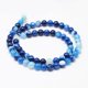 thumbnail image 2 of Natural Striped Agate/Banded Agate Bead Strands Round Grade A Dyed Dodger Blue 6mm Hole: 1mm about 62~63pcs/strand 14.5 inch, 2 of 2