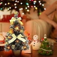 thumbnail image 4 of Deyaah 40cm Mini Christmas Tree with Lights, Desktop Christmas Tree, Battery Powered Tabletop Christmas Tree for Christmas Holiday Table Decor (Gold), 4 of 5