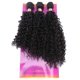 thumbnail image 1 of Extensiones de cabello de fibra culrly afro rizado tejido de cabello sintético negro natural 16 18 20 pulgadas 210 gramos/juego Paquetes de cabello resistentes al calor (2#), 1 of 4