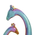 thumbnail image 4 of 9" x 15" Multi Colored Ceramic Giraffe Sculpture with Rainbow Shimmer Finish, by DecMode, 4 of 11