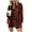 #019-Wine, variant on Womens Waffle Knit Shacket Boyfriend Shirt Jacket Button Down Blouse Loose Fit Long Sleeve Tops