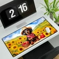 thumbnail image 3 of Vintage Dachshund Says Hello Mother's Day Summer Sunflower Field Desk Mat Full Keyboard Mouse Pad Wiener Dog Lover Gifts Idea Large Mousepad - 12005, 3 of 5