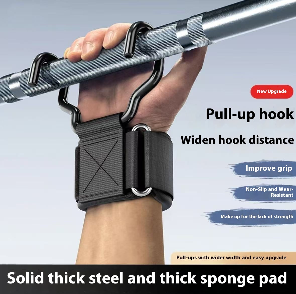 New Pull Up Assistance Hooks for Home Workout Lumbar Support Gym Deadlift Wrist Straps Training Equipment