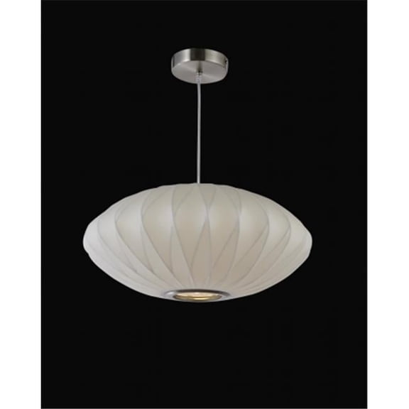 Oval Cocoon Ceiling Pendant White - 17.7 Dia. x 7.9 H in.