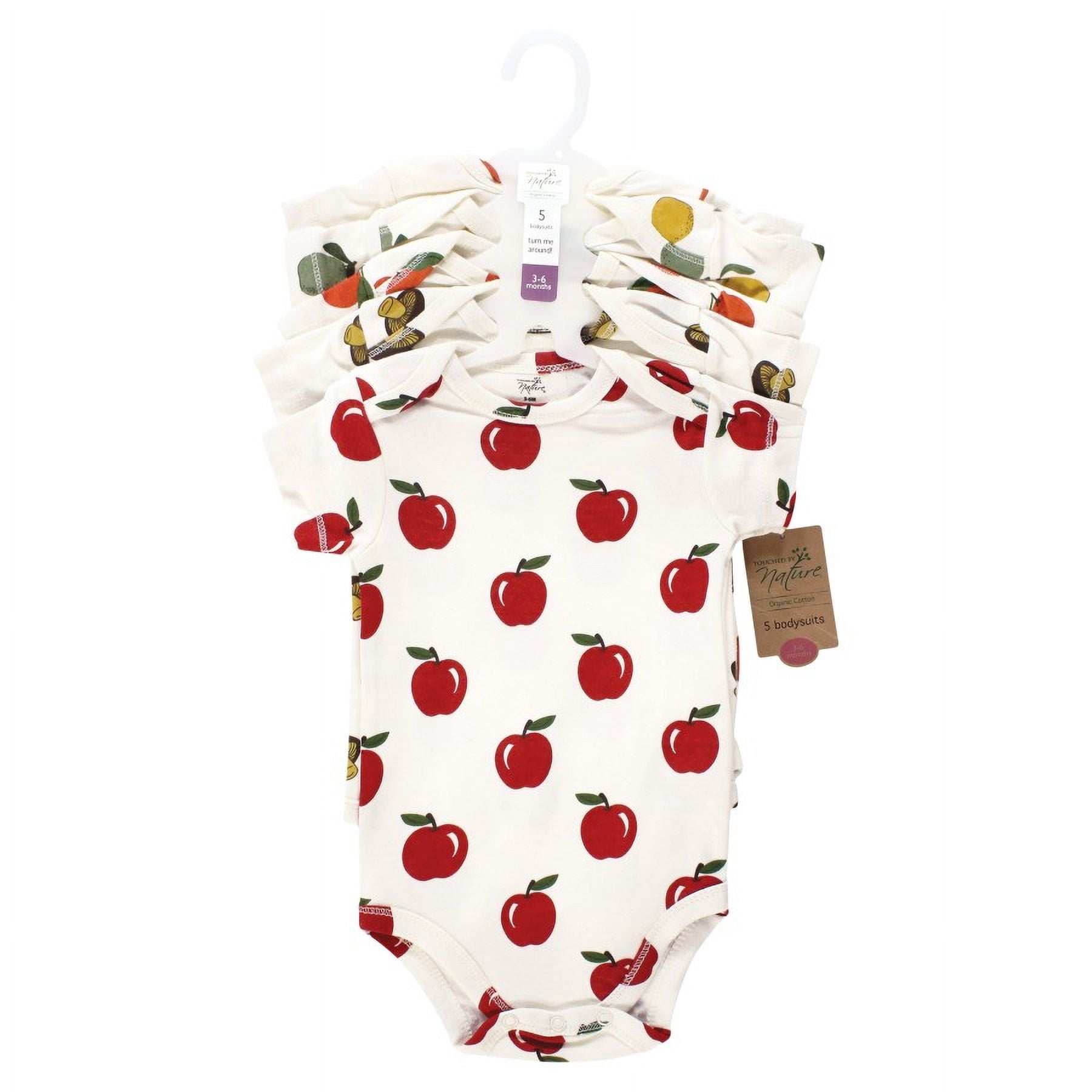 Touched by Nature Organic Cotton Bodysuits, Fruits And Veggies, Preemie