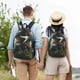 thumbnail image 4 of Disketp Forest Stone-Colored Dragon print Canvas Backpack Lightweight Travel Daypack Student Rucksack Laptop Backpack-, 4 of 5