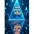 thumbnail image 4 of Neon Style Ice Themed Happy Birthday Banner Party Decoration Background Backdrop for Birthday Parties Photography Props Celebrations, 4 of 4