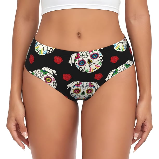 Fotbe PUG Calzones Estampados para Mujer – Ropa Interior de Algodón, Cómoda, Suave y Elástica-Small