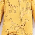 thumbnail image 4 of KPOPLK Baby Girl Footed Pajamas Long Sleeve Zipper One-Piece Cotton Sleeper for Girls Infant 0-18 Months Size 6-12 Months,Yellow, 4 of 4