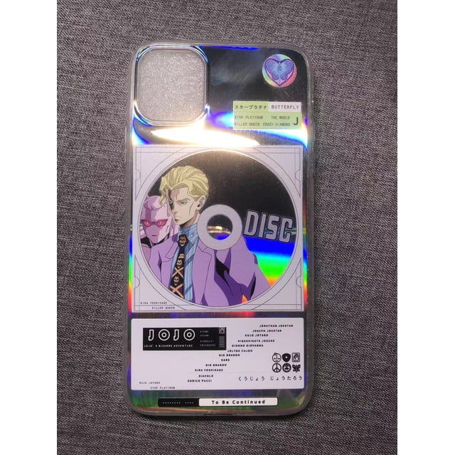 JoJo's Ives Arre Adventure Cosplay Laser Phone Case, Kujo Jolyne Jotaro, Platinum Star, Disc Print, Anime, Stone Ocean qiuyongming unisex