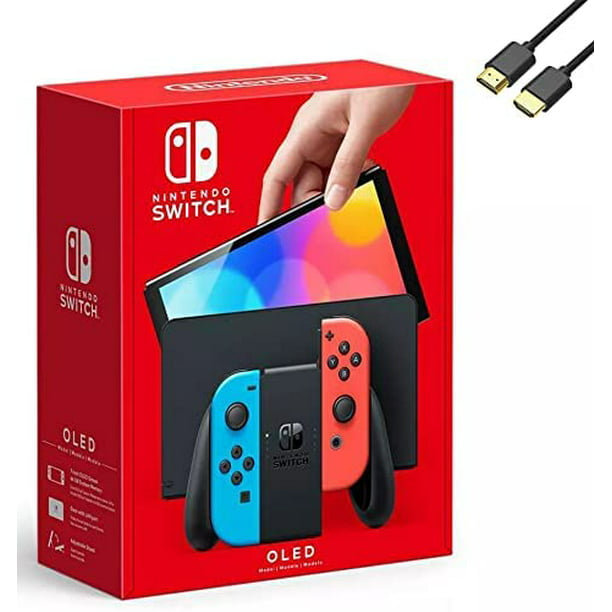 Nintendo Switch - OLED Model Console 64 GB Internal Storage with Neon Red & Blue Joy-Con - Walmart.com