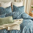 thumbnail image 2 of Duvet Cover Full Yellow Flower Print Bedding Sets Chic Floral Comforter Cover, 2 of 6