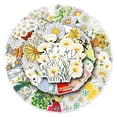 thumbnail image 1 of Pegatinas de vinilo impermeables, 50 unidades por lote, pequeñas, con forma de margarita, 1 of 5