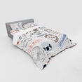 thumbnail image 2 of Ambesonne Vintage Bedding Set 4 Pcs, Retro Post Stamp Design, Queen, Multicolor, 2 of 2