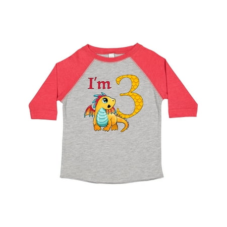 

Inktastic Gold and Red Baby Dragon Third Birthday Boys or Girls Toddler T-Shirt