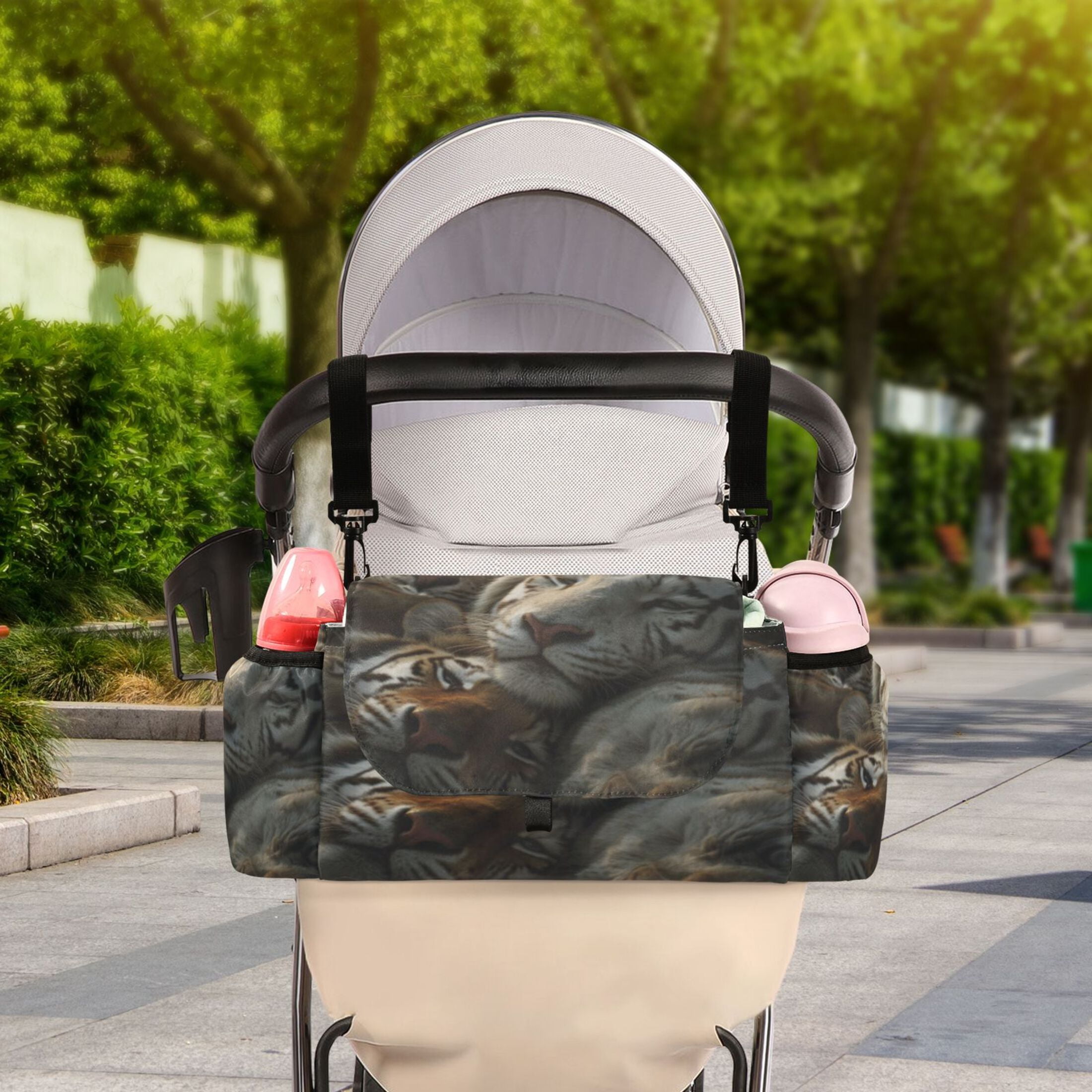 DIXRUYEE Stroller Organizer Tiger Flock Printed