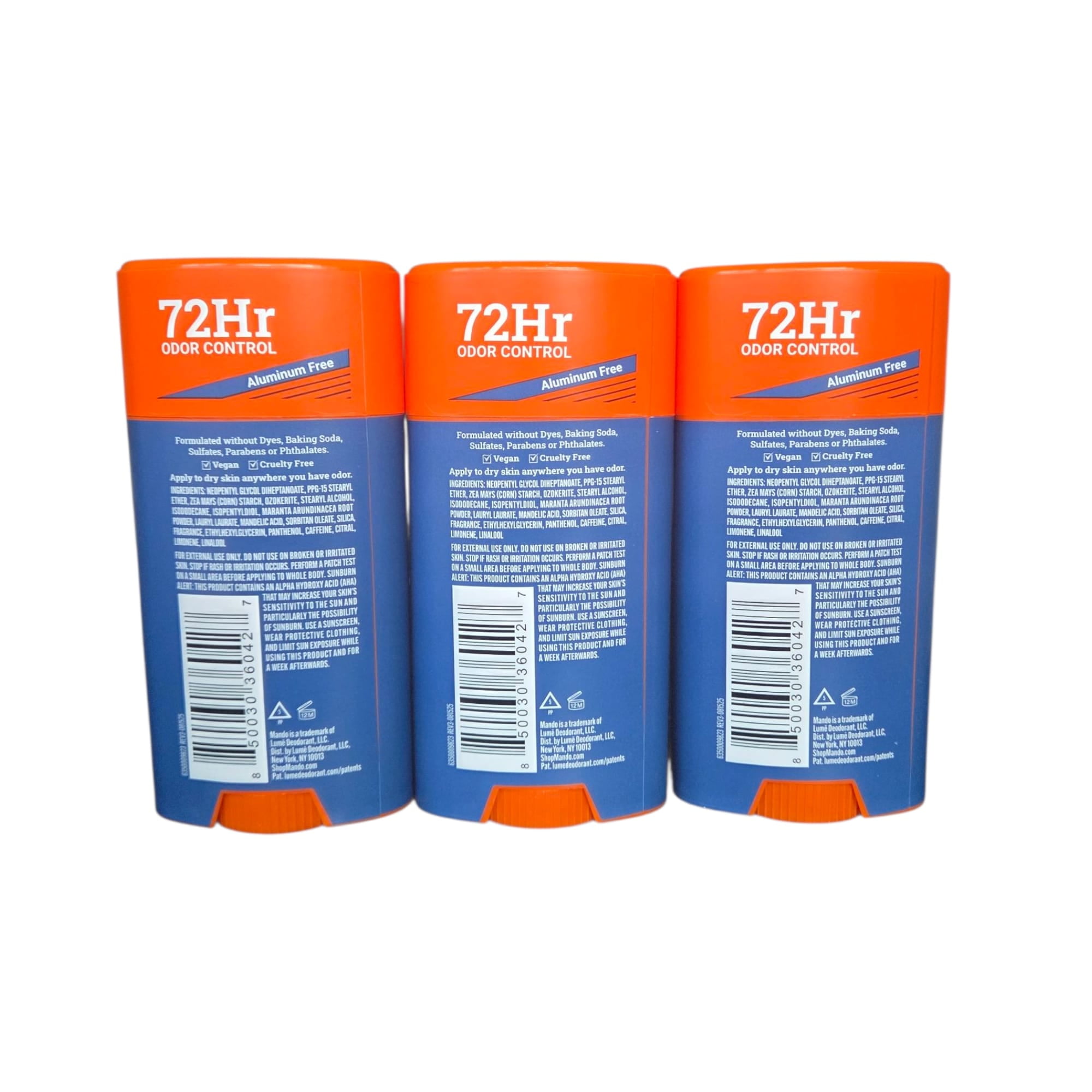 Mando High Performance Whole Body Deodorant – 2.6 oz, 3-Pack, Pro Sport Scent