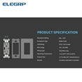 thumbnail image 3 of ELEGRP USB Outlets Receptacles, USB C Wall Outlet, 25W 5.0 Amp High Speed Charging USB Electrical Outlet, 20 Amp Tamper-Resistant Outlet with USB C Ports, UL Listed, Wall Plate Included, 3 of 9