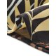thumbnail image 5 of Top sin mangas de cuello cuadrado con volantes impreso tropical INSPIRE CHIC para mujeres XS Negro Naranja, 5 of 5