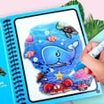 thumbnail image 3 of Libro mágico Montessori de dibujo al agua para niños libro de colorear reutilizable libro de pintura para niños pequeños juguetes educativos para niños, 3 of 5