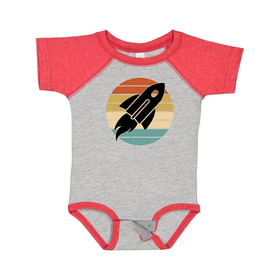 Inktastic Space Rocket Retro Sunset Boys or Girls Baby Bodysuit
