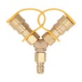 thumbnail image 1 of 3/8 'Y Splitter Separatorteile Sturdy Wearresistant Gas Quickconnect Adapter for Indoor Fireplaces Terrace Heating, 1 of 5