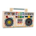 thumbnail image 4 of Tablero de actividades para niños, tablero sensorial de radio de madera con luz LED, música y sonido para el aprendizaje en vacaciones., 4 of 8