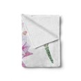 thumbnail image 2 of Cactus Soft Flannel Fleece Throw Blanket, Vector Image Watercolored Cactus Flowers Vividly Colored Desert Nature Print, Cozy Plush for Indoor and Outdoor Use, 50" x 70", Pink and White, by Ambesonne, 2 of 6