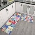 thumbnail image 2 of Patchwork Pioneer Flower Kitchen Rugs Sets Of 2,Anti Fatigue Kitchen Mat Rugs Non Slip Washable,Decorative Kitchen Floor Mats for Kitchen,Sink,Laundry,17"x30"+17"x47", 2 of 7