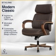 thumbnail image 3 of Finch Neo Two Mid Back Modern Office Chair with Gentle Ergonomic Contours Brown, 3 of 8