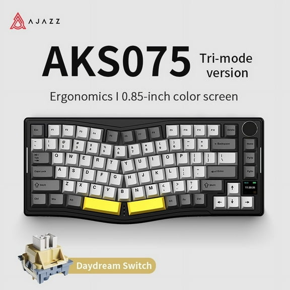 AKS075 Daydream Shaft Black Gray Yellow Wireless Triple Mode RGB DIY with Screen