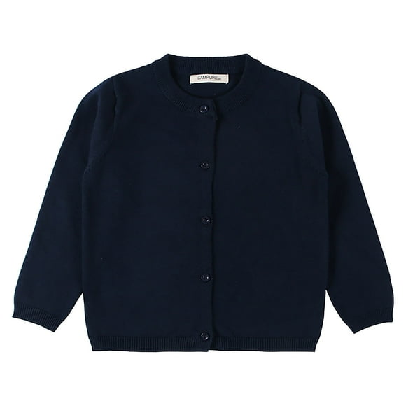 Suéter UMfun para bebé, niña y niño, otoño e invierno, cárdigan de color caramelo, cárdigan pequeño de color liso, suéter para niño, azul marino, 3 años